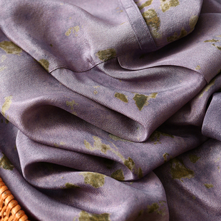 长袖 淘么淘 稀缺好货 14姆米真丝非遗植物染印花宽松抽绳短款 衬衫