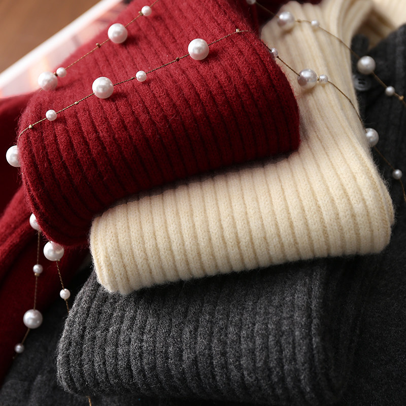 淘么淘「法式·简约美学」本命年红色毛衣羊毛 纽扣高领针织衫女,女装/女士精品,毛针织衫,淘宝优惠券,粉丝福利购,淘宝优惠卷