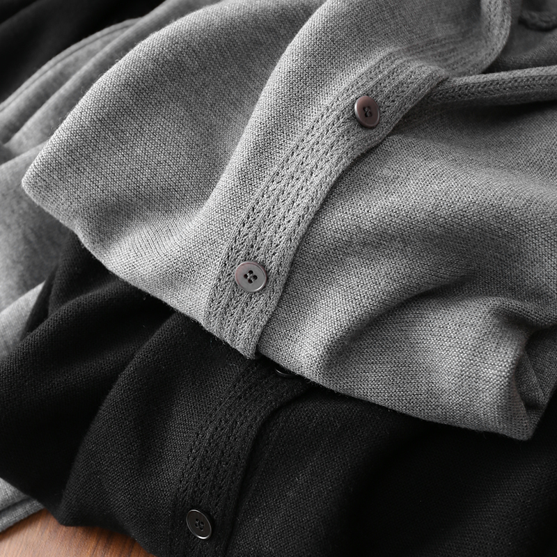 淘么淘 法式轻熟风 柔软羊毛宽松针织连帽衫+阔腿裤女套装两件套