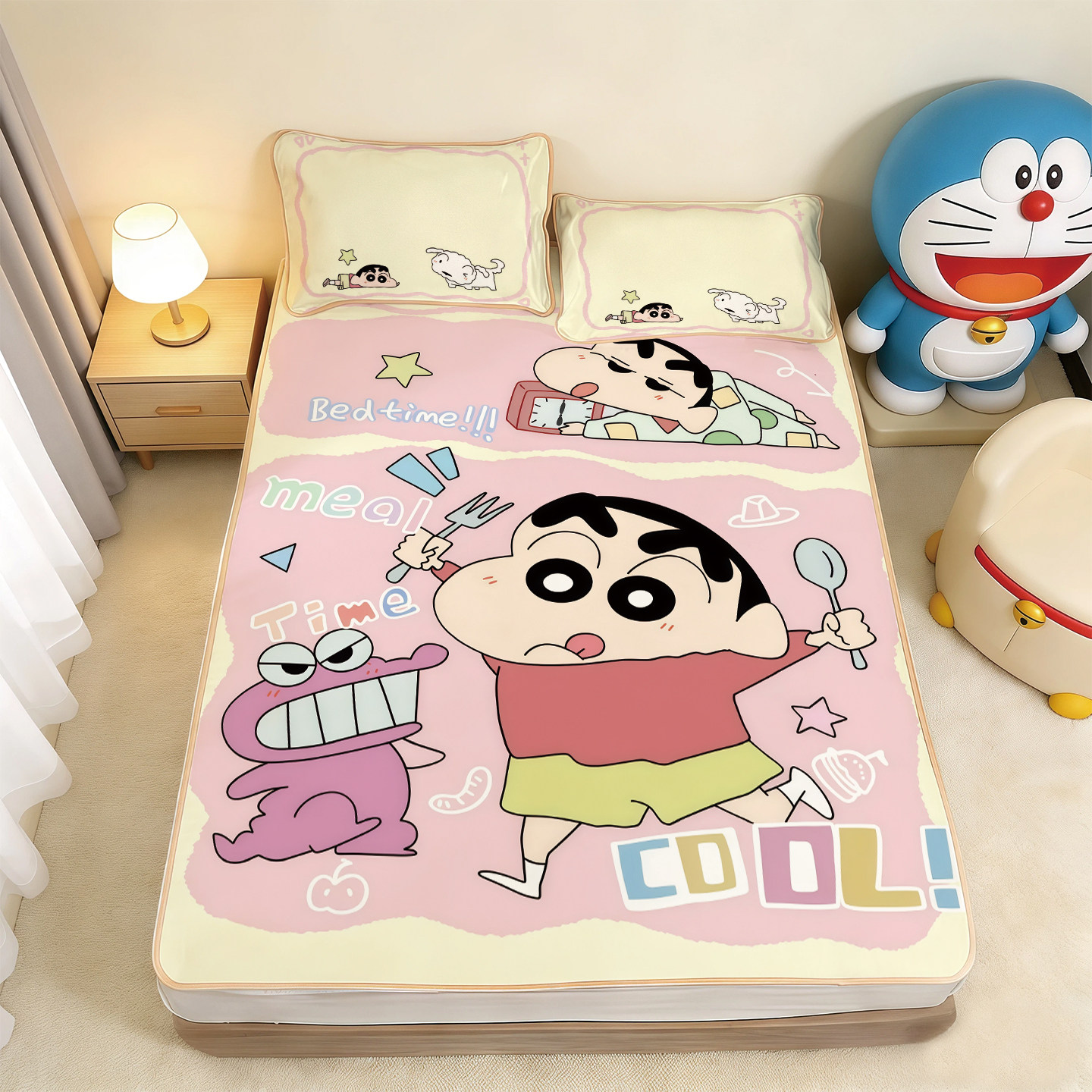 26新款蜡笔小新冰丝凉席卡通可爱儿童卧室学生宿舍可机洗空调席子