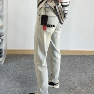 秋冬季满天星重工烫钻镶珠柳钉牛仔裤男女高端潮牌网红同款长裤子