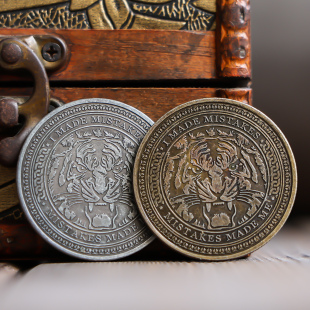 老虎币纪念章流浪币复古工业风做旧 浮雕硬币收藏纪念摆件创意