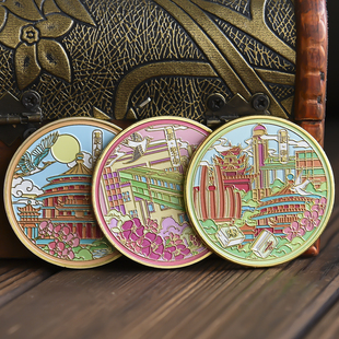 重庆李子坝鸿恩寺人民大礼堂纪念品旅游景区城市文创礼物品纪念章