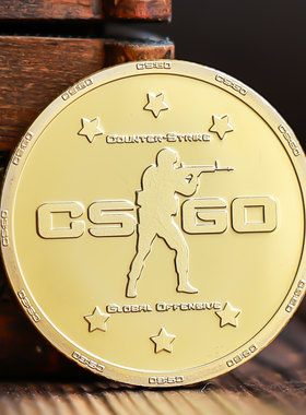 CSGO反恐精英游戏幸运币金银色硬币纪念章CS徽章摆件收藏