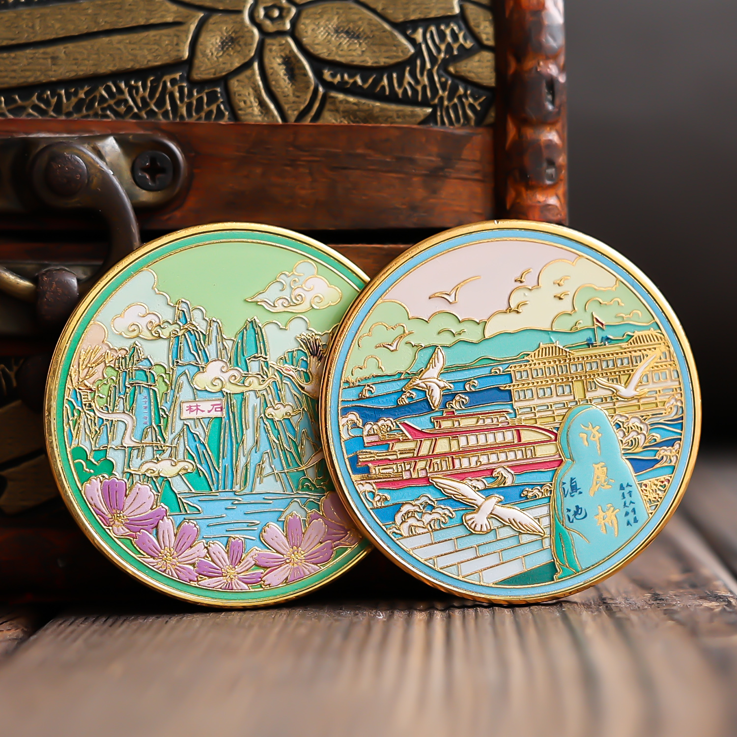 昆明滇池老街翠湖公园石林民族村旅游景区纪念章景点打卡旅游礼物