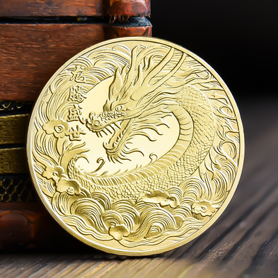 龙年纪念章龙腾盛世立体浮雕