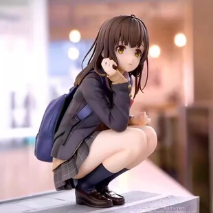【全款】剃须然后捡到女高中生荻原沙优蹲姿美少女jk手办模型机箱