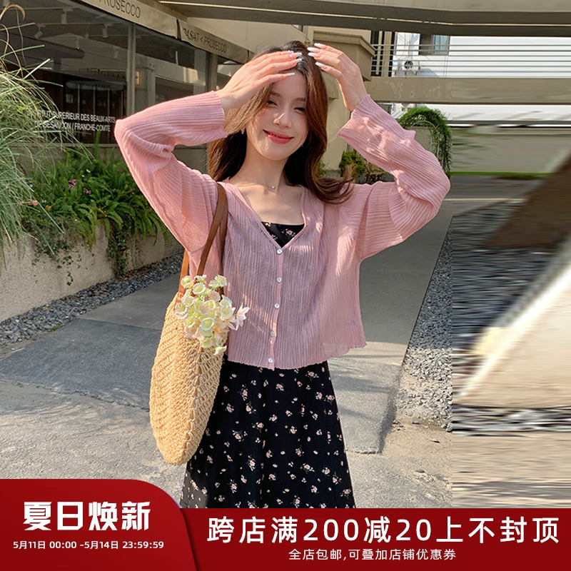 五季家甜辣胖mm大码连衣裙女2024新款初夏季气质巨显瘦碎花吊带裙-封面