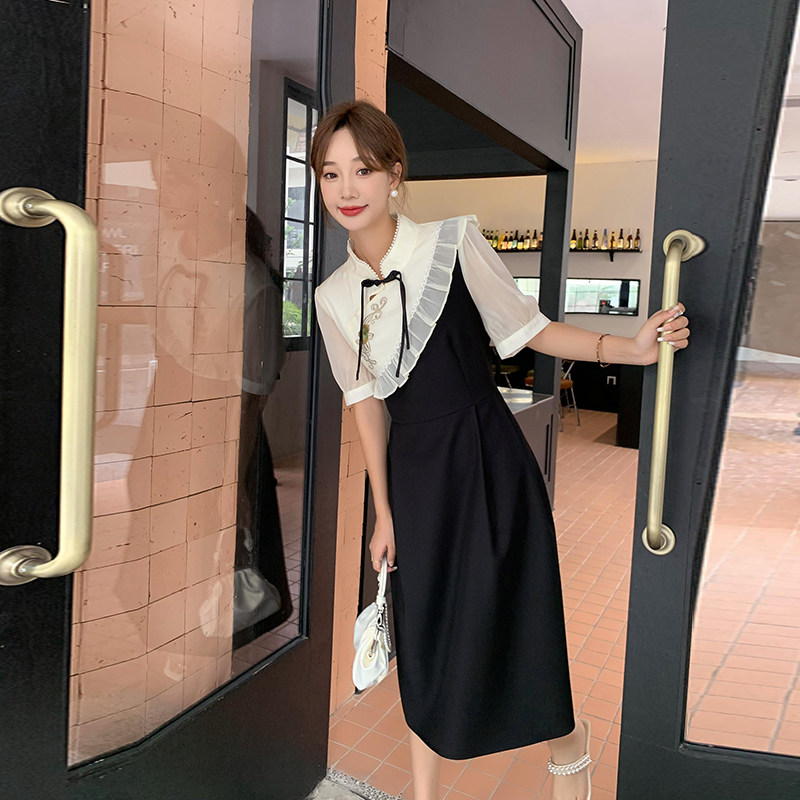 大码女装胖mm夏装2023年新款时尚新中式别致拼接撞色荷叶边连衣裙使用感如何?