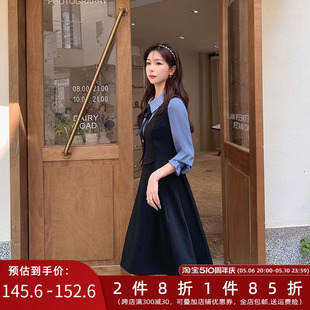 胖mm2024新款 五季 家大码 女装 早春绝美连衣裙文艺风减龄收腰长裙子