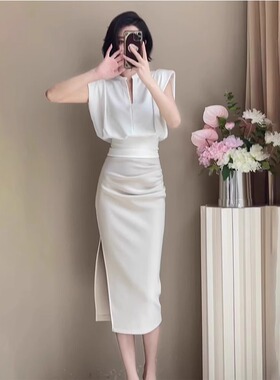 清仓秒杀品牌折扣店轻熟穿搭衬衫女短袖夏季V领T恤背心上衣OL衬衣