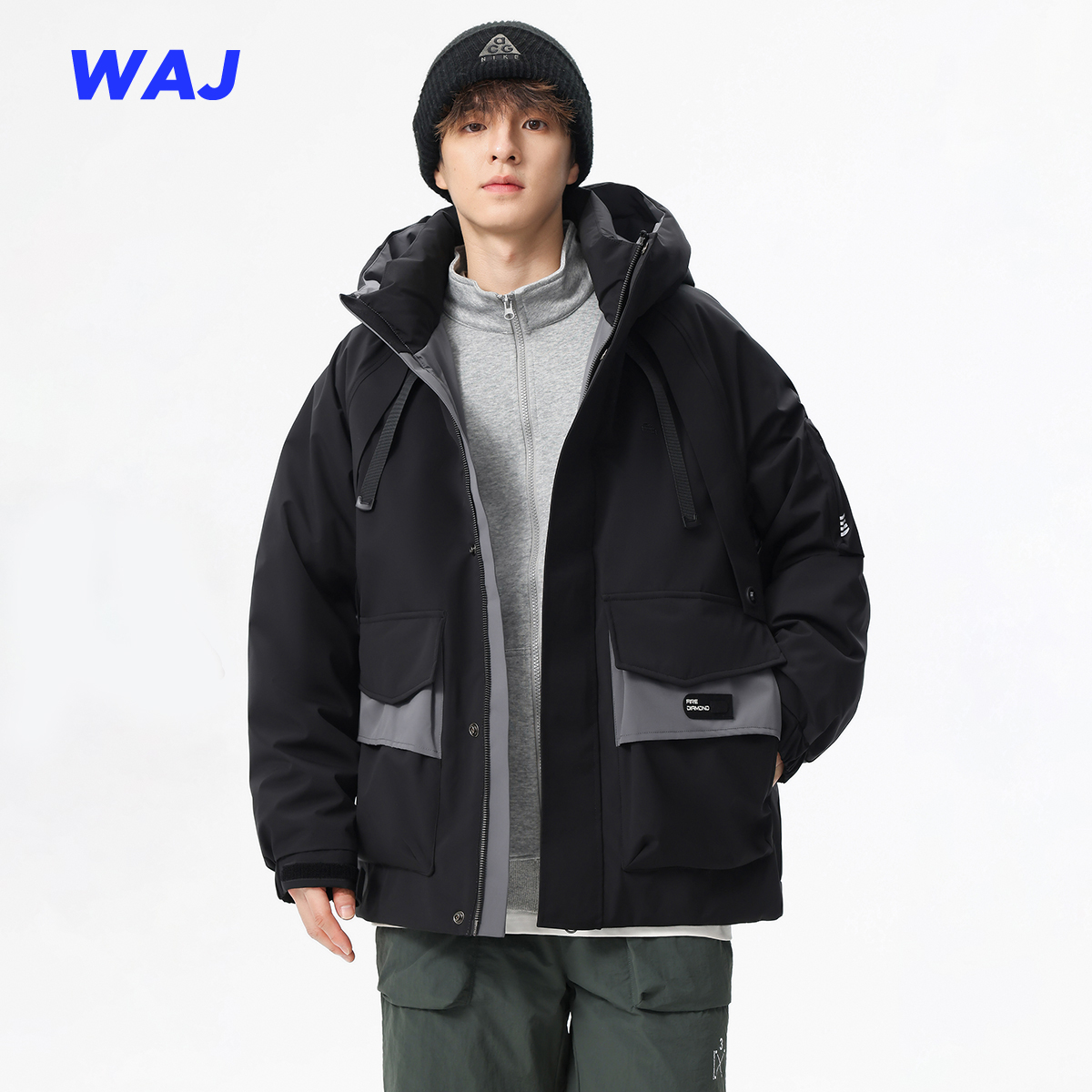 2025秋冬新国标90白鸭绒羽绒服男生外套加厚保暖冬装户外山系上衣