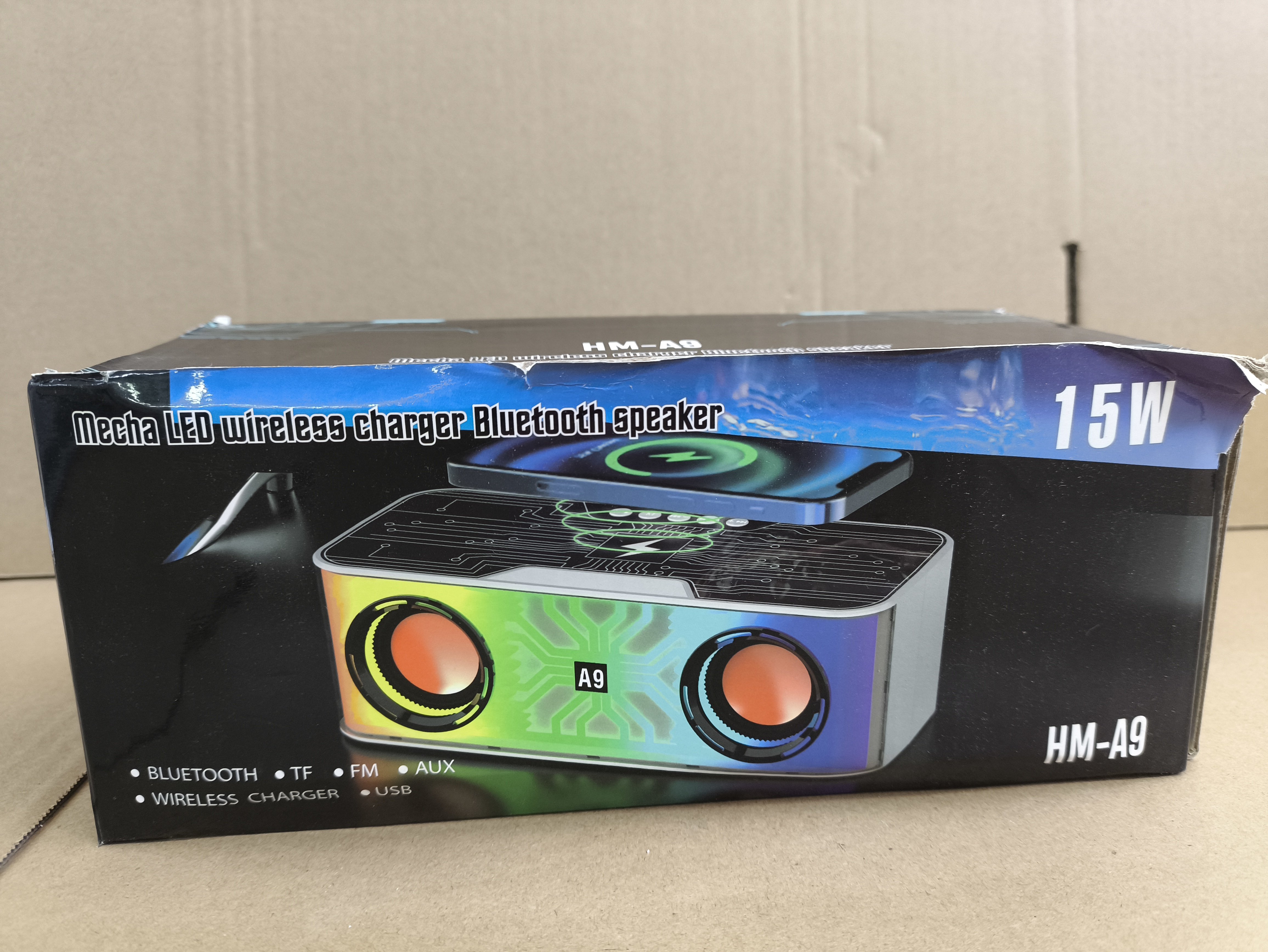 机械LED无线充电器  蓝牙音箱 颜色随机发 不包好坏  DIY研究