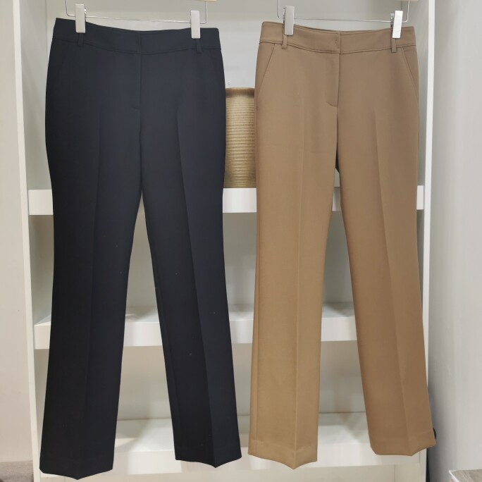 小直筒新秋款原单中腰长裤腰部偏大通勤职业百搭女士正装西装裤