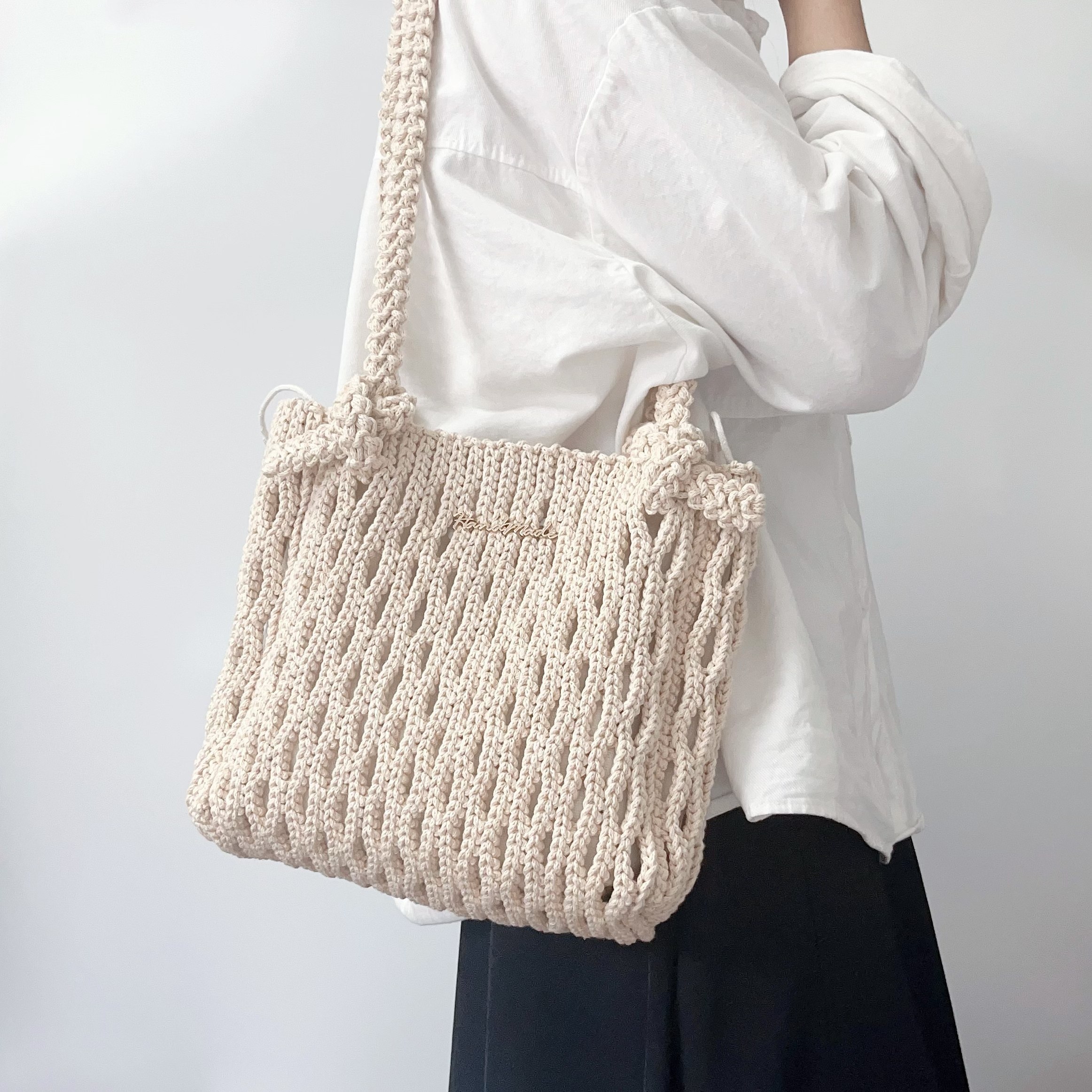 Mcroche魔织手工编织毛线钩织网格托特包DIY材料包成品自制礼物,服饰配件/皮带/帽子/围巾,DIY编织材料包,淘宝优惠券,粉丝福利购,淘宝优惠卷