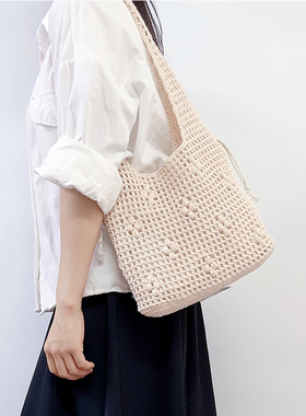 Mcroche魔织ins毛线手工diy编织材料包新手钩针韩系单肩托特包