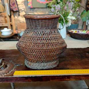 鱼篓 博物馆农家乐摆件