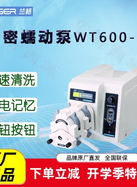兰格(LongerPump)精密蠕动泵WT600-2J 适配泵头YZ1515X DG15-24