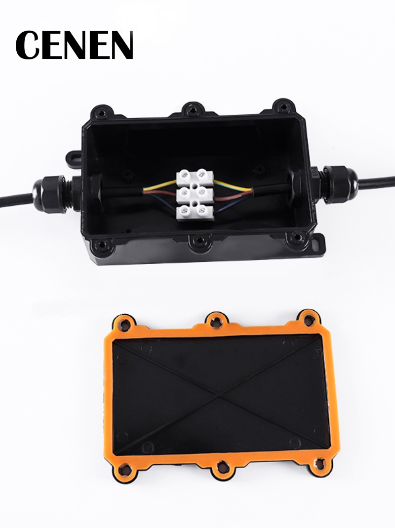 Outdoor waterproof junction box with terminal rainproof wire strip box waterproof shell seal plastic buried junction box small shell