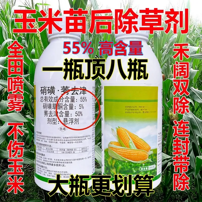 55%硝磺莠去津玉米地除草剂玉米苗后除草专用剂高含量不伤玉米