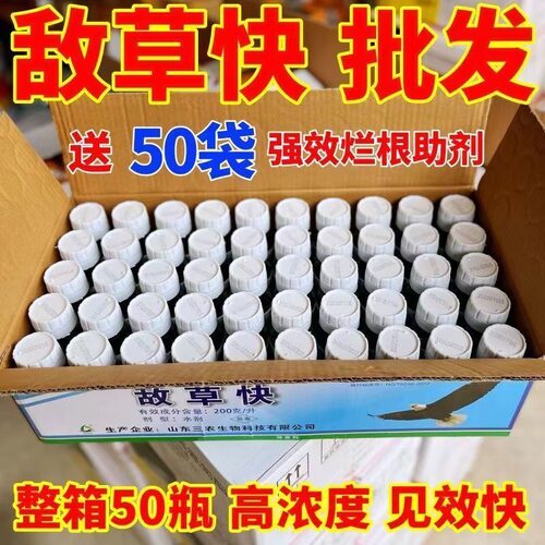 整箱发货敌草快除草剂斩草除根杂草强效特浓草铵膦烂根果树专用