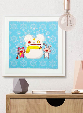 村上隆版画装饰画原版正品含签名