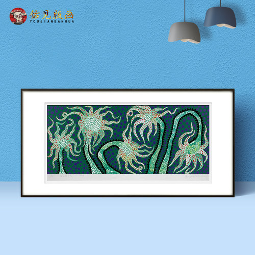 草间弥生版画客厅装饰画