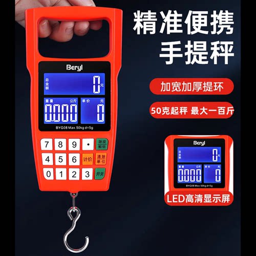 cnw手提秤计价秤50kg家用买菜秤
