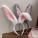 朱迪兔子发箍女2025新款 cos兔女郎拍照头箍直播间道具万圣节头饰