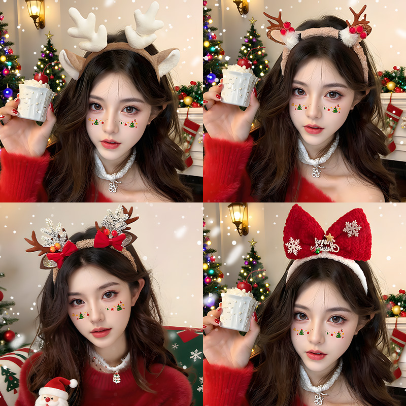 圣诞节装饰可爱鹿角发箍