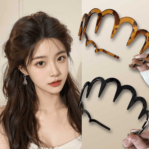 网红增高颅顶大波浪发箍洗脸头箍