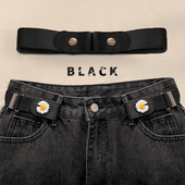 腰收紧神器懒人女士隐形皮带配饰女款 裤 腰带女2024新款 黑色牛仔裤