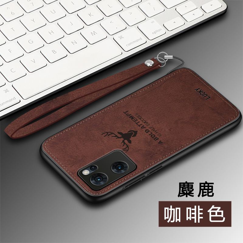 opporeno7手机壳reno7pro布纹5G保护套oppo手绳por全包防摔软壳opopreno超薄75g男女生reon网红opporeon7鹿头