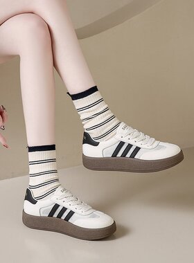 2026春季新款运动休闲鞋运动鞋透气低帮帮高小于10cm)女子系带202