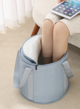 泡脚桶可折叠水盆保温便携式大水桶旅行神器过膝洗脚盆户外泡脚袋