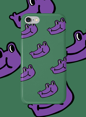 手机壳韩国ins风紫色小鳄鱼适用于苹果x硅胶软壳华为p30硬壳oppo9