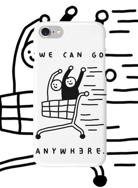 手机壳适用于iphoneXS/11/13/14硅胶软壳韩国INS风快乐手推车兄弟