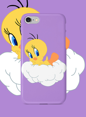 手机壳淡紫色ins风卡通崔迪可爱适用于苹果12硅胶华为p50硬壳全包