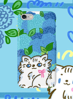 手机壳原创插画适用于苹果13硅胶软壳iphoen14promax菲林亮面华为nova9全包小米12玻璃壳