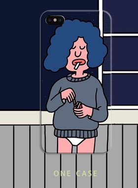 自制适用于VIVOX50手机壳opporeno抽烟INS风iphone11半包硬壳包邮