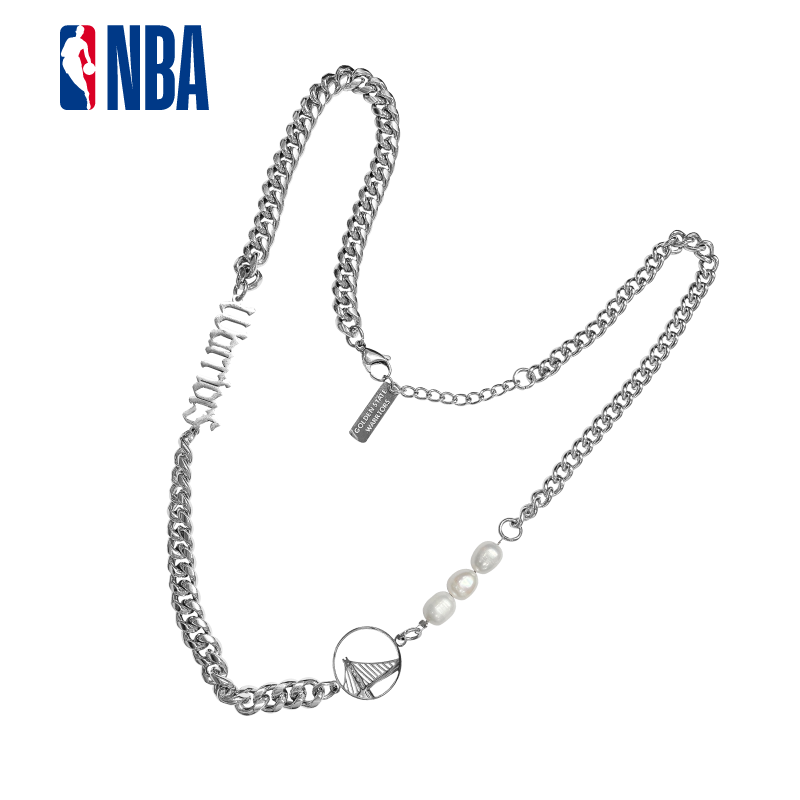 NBA勇士队项链珍珠潮流配饰男女情侣周边时尚不锈钢挂饰