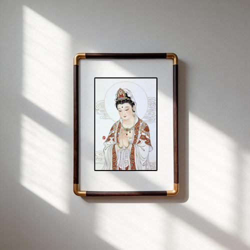 四九艺社 景德镇安和澄心图瓷板画茶室书房新中式清雅仕女装饰画