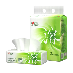心相印抽取式卫生纸加大加厚XL码10包刀切纸家用厕所厕纸巾大包装
