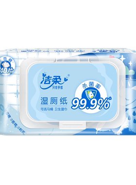 洁柔湿厕纸整箱擦屁屁80片成人男女清洁阴私处洁厕纸房事后湿巾