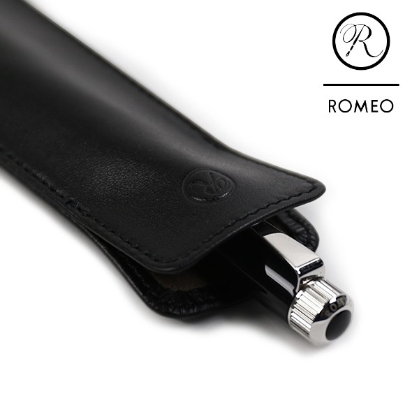 日本ROMEO光面牛皮笔袋单支无盖多色系列笔套礼盒装笔具护套伊东屋商务高档成人男女士送礼长辈教师礼物文创