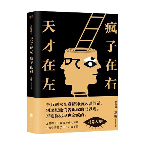 天才在左疯子在右 完整版升级版 高铭 新增10个被封杀篇完整精神病人访谈手记百科心理学与生活入门基础读物
