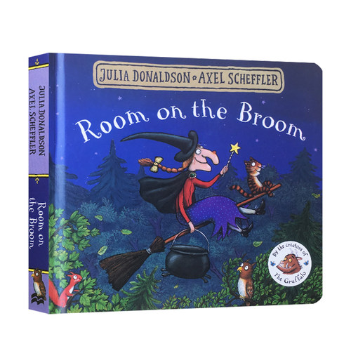 英文原版 女巫扫帚排排坐 Room on the Broom  朱莉娅•唐纳森 Julia Donaldson 经典押韵 童话故事 纸板书