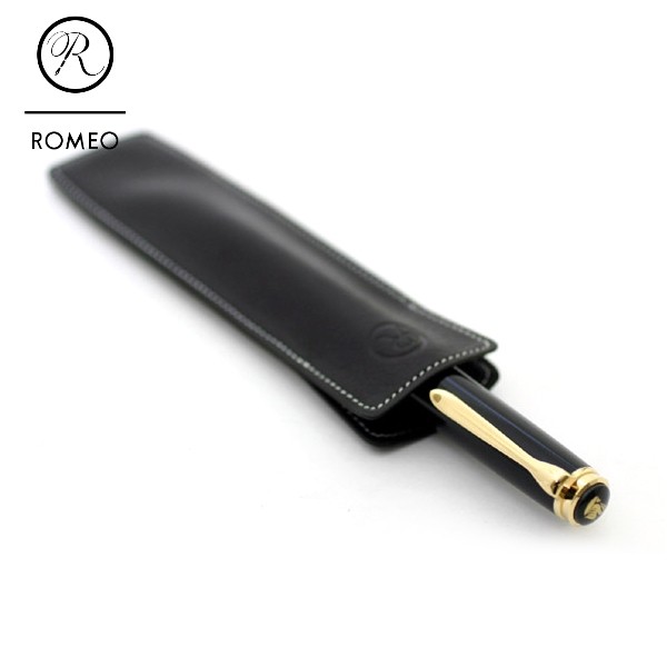 日本ROMEO牛皮笔袋单支无盖笔套礼盒装笔具护套伊东屋商务高档成人男女士送礼长辈教师礼物文创
