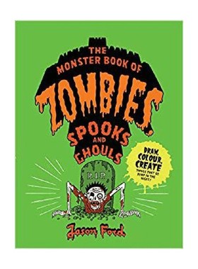 英文原版 Monster Book of Zombies, Spooks and Ghouls 怪物书 自己画僵尸 幽灵和食尸鬼