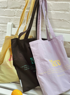 人生开挂 情绪急救包 棕色黄色紫色 尼龙包 单肩包书包